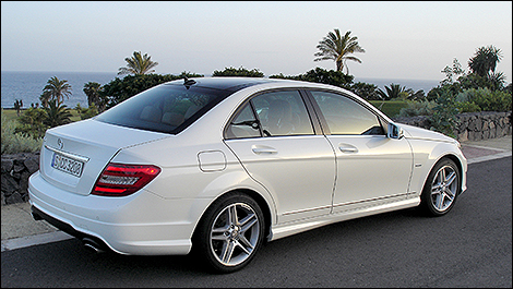 2012 Mercedes-Benz C-Class rear 3/4 view