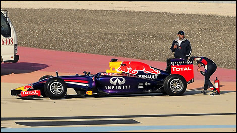 F1 Red Bull RB10 stopped