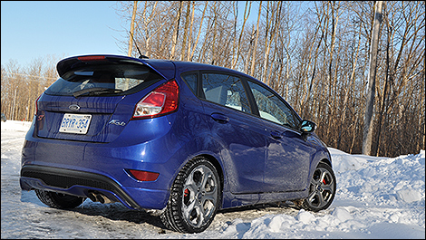 2014 Ford Fiesta ST rear 3/4 view