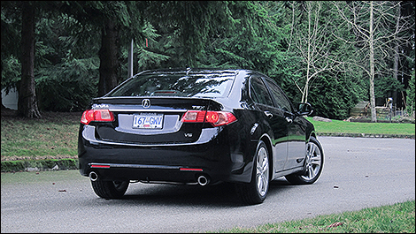 2012 Acura TSX rear 3/4 view
