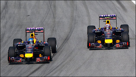 F1 Sebastian Vettel Red Bull RB10 Renault Daniel Ricciardo