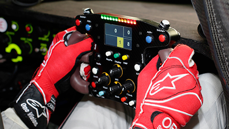 WEC Audi Steering wheel of the 2014 Audi R18 e-tron quattro