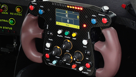 WEC Audi Steering wheel of the 2014 Audi R18 e-tron quattro