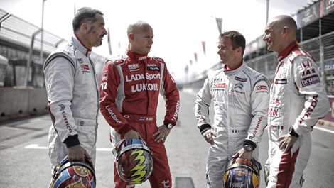 Yvan Muller, Rob Huff, Sébastien Loeb, Gabriele Tarquini WTCC