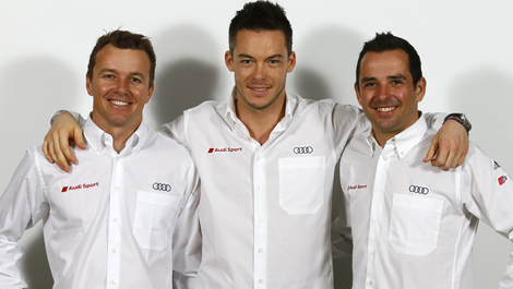 Marcel F&auml;ssler, André Lotterer, Benoît Tréluyer, Audi
