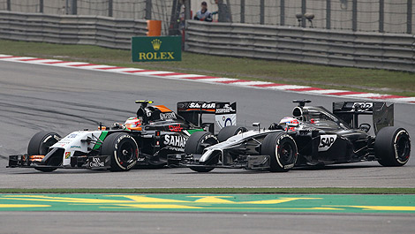F1 Sergio Perez Sahara Force India Jenson Button McLaren