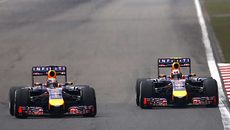 Daniel Ricciardo and Sebastian Vettel, Red Bull Racing 