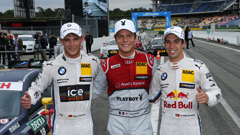 Marco Wittmann, Adrien Tambay, Antonio Felix da Costa DTM Hockenheim