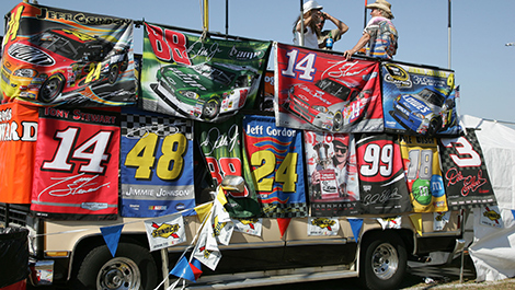 NASCAR Camping flags drivers
