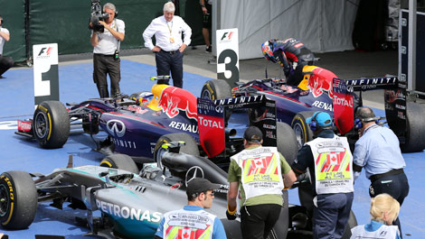 F1 Mercedes W05 arrival grand prix Montreal