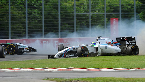 F1 Felipe Massa Montreal crash Sergio Perez