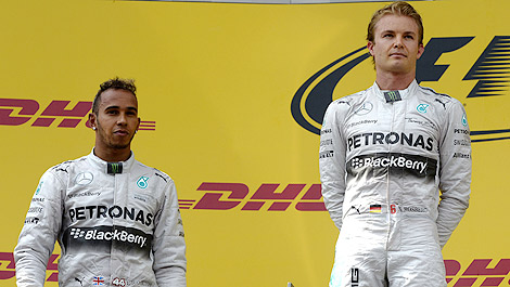 F1 Lewis Hamilton podium Austria Nico Rosberg Mercedes AMG