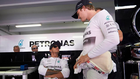 Lewis Hamilton Nico Rosberg Mercedes AMG F1 Team