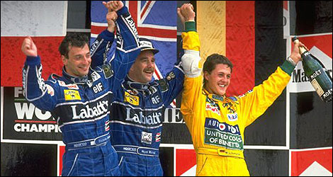 F1 Mexico 1992 Nigel Mansell Riccardo Patrese Michael Schumacher
