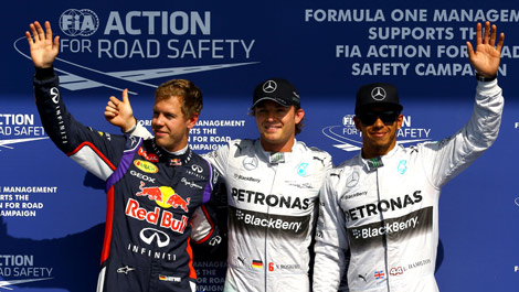 Sebastian Vettel Nico Rosberg Lewis Hamilton F1 Belgian Grand Prix