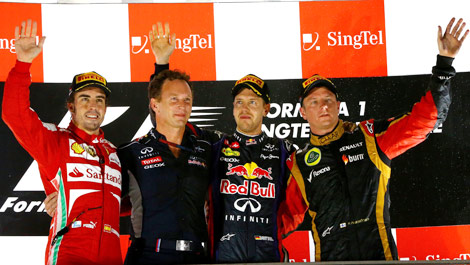 F1 Singapore 2013 podium