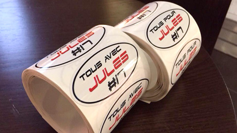 F1 sticker Tous avec Jules #17