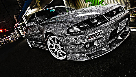 Nissan Skyline GTR: une carrosserie décorée au crayon Sharpie! 