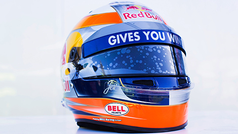 Toro Rosso Jean-Eric Vergne's crash helmet. 