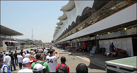 F1 garages Interlagos Brazil