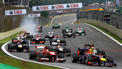 F1 Brazil start 2013 Interlagos