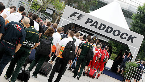 F1 paddock