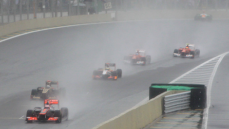 F1 Brazil rain Interlagos 2012