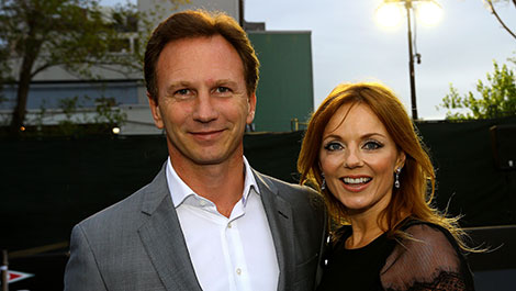 Christian Horner and Gerri Halliwell in Montreal, June 2014.