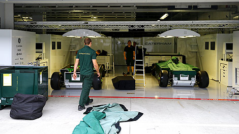 F1 Caterham garage