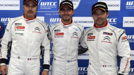 José María López, Yvan Muller et Sébastien Loeb Citroën Racing WTCC