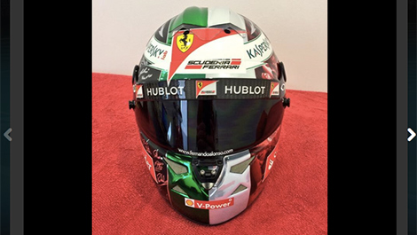 F1 Fernando Alonso helmet farewell Ferrari Abu Dhabi