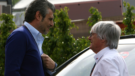 Maurizio Arrivabene Bernie Ecclestone F1