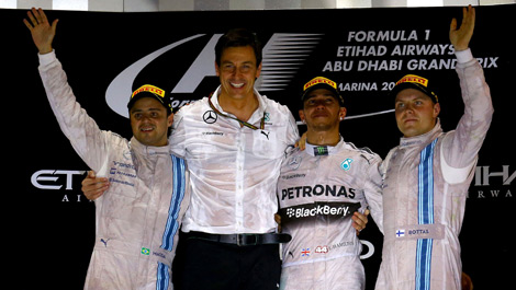 Felipe Massa Toto Wolff Lewis Hamilton Valtteri Bottas