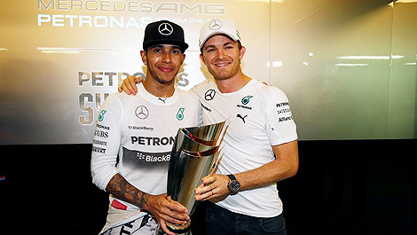 F1 Lewis Hamilton world champion 2014 Mercedes Nico Rosberg