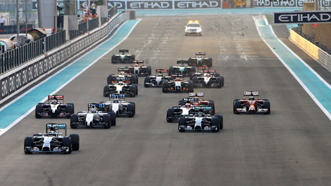 F1 start Abu Dhabi 2014