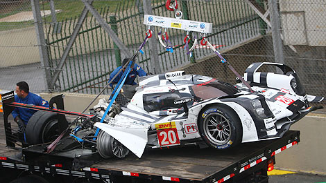 WEC Mark Webber Porsche crash Sao Paulo