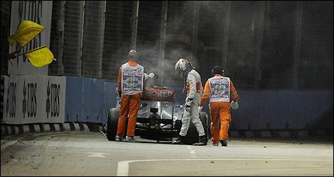 F1 McLaren Lewis Hamilton Singapore 2012