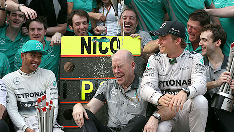 F1 Jock Clear Mercedes celebration