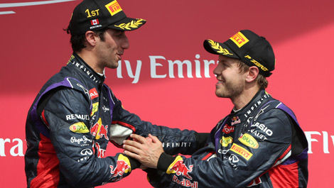Sebastian Vettel Daniel Ricciardo F1 Red Bull 2014