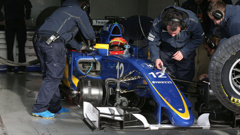 Felipe Nasr, Sauber C34 Barcelona winter testing F1