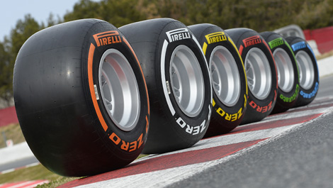F1 Pirelli 2015 range tires