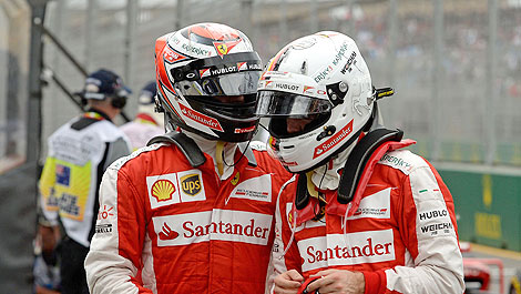 F1 Kimi Raikkonen Ferrari Sebastian Vettel