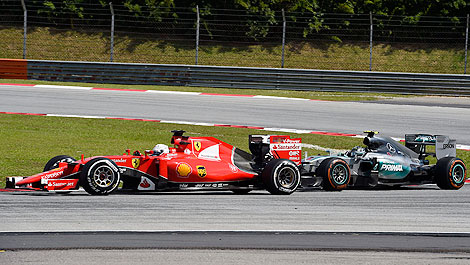 F1 Sebastian Vettel Ferrari Malaysia Nico Rosberg Mercedes