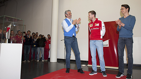 Ferrari's celebration in Maranello.