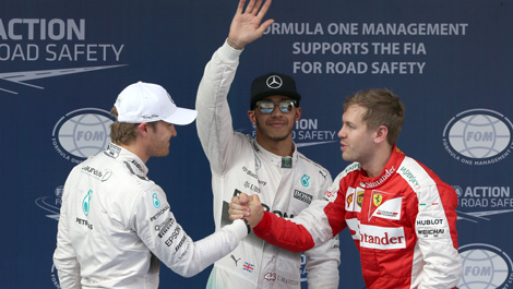 Nico Rosberg, Lewis Hamilton, Sebastian Vettel China F1