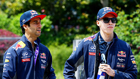 F1 Daniel Ricciardo Red Bull Racing Daniil Kvyat