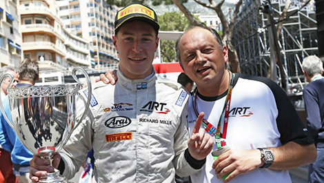 McLaren protégé Stoffel Vandoorne and ART Grand Prix's Frederic Vasseur. (Photo: GP2 Series)