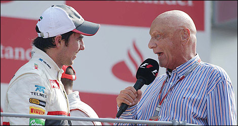 F1 Sauber Niki Lauda Sergio Perez