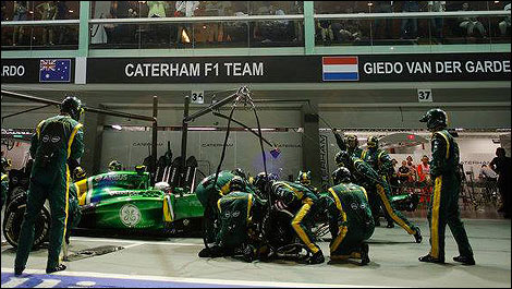 F1 Caterham pitstop Singapore